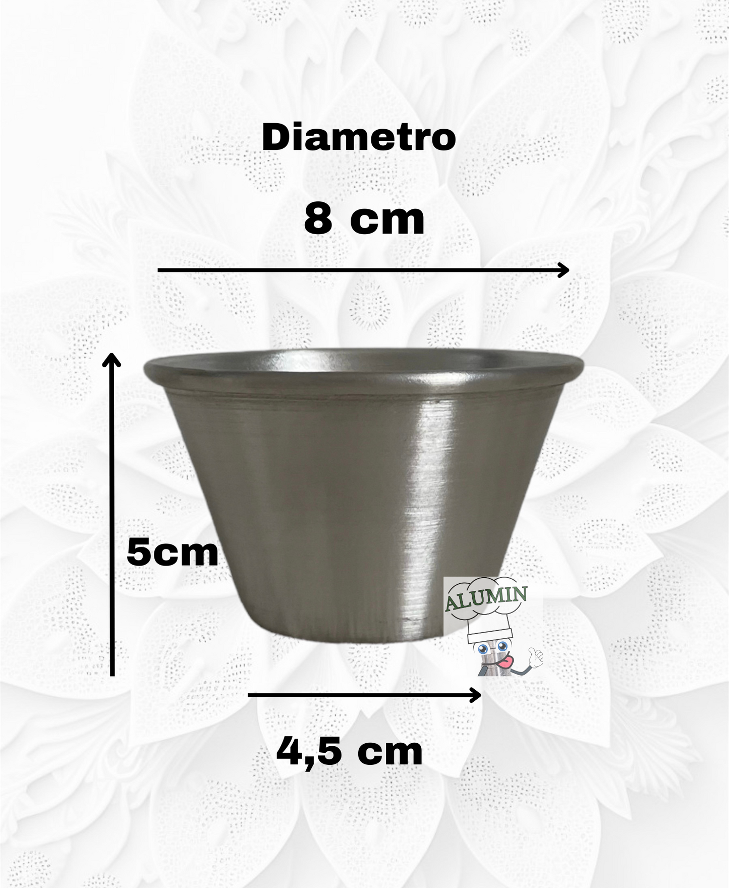 Pack 24 unidades Queque individual bajo aluminio quequito