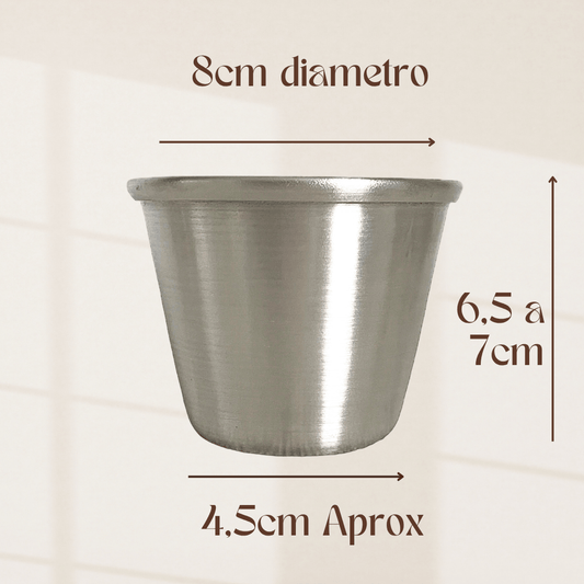 Pack 24 unidades Queque individual alto aluminio quequito