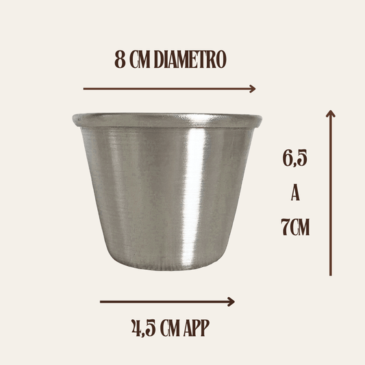 Pack 24 unidades Queque individual alto aluminio quequito muffins