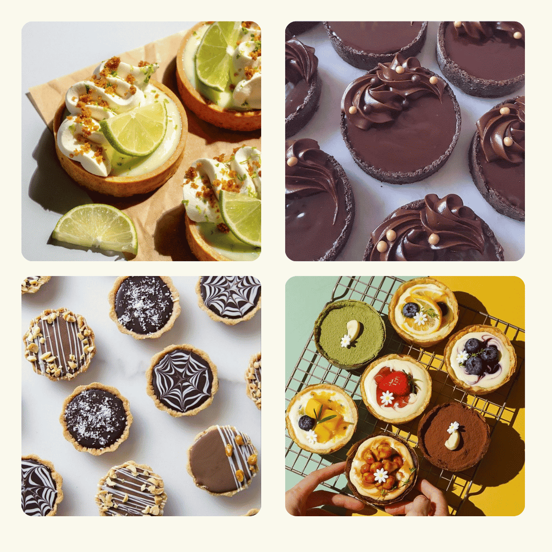 Moldes Tartaletas, Kuchen y Pie