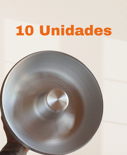 Pack 10 Molde Queque Flanera Aluminio Rosca