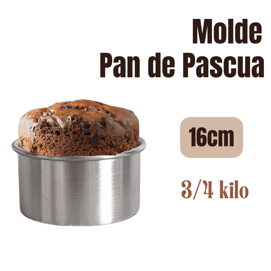 Pan de pascua 3/4 kilo Molde Aluminio 16cm