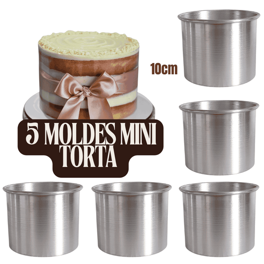 PACK 5 Mini Torta Alto Moldes Reposteria y Pasteleria