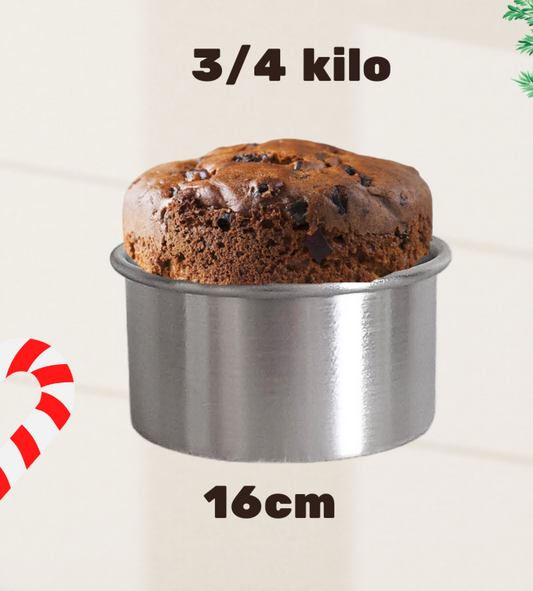 Pan de pascua 3/4 kilo Molde Aluminio 16cm