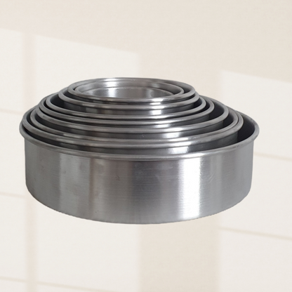Molde Bizcocho torta redondo Aluminio Altura 8cm