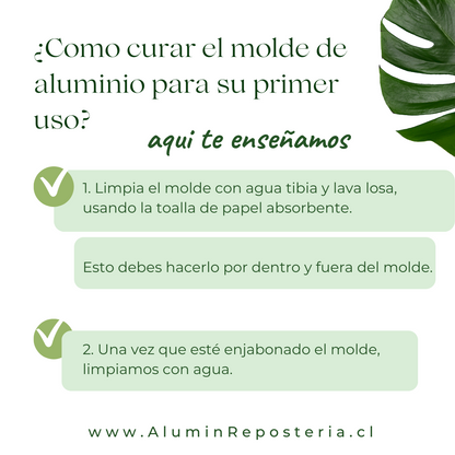 Molde Bizcocho torta redondo Aluminio Altura 8cm