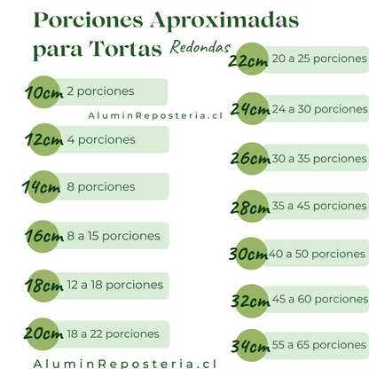 Molde Bizcocho torta redondo Aluminio Altura 8cm