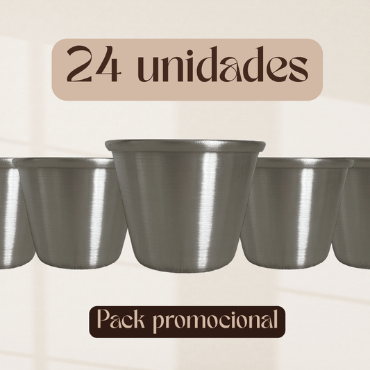 Pack 24 unidades Queque individual alto aluminio quequito