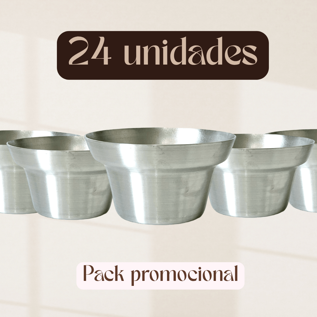PACK 24 unidades Molde Muffins queque individual muffin aluminio
