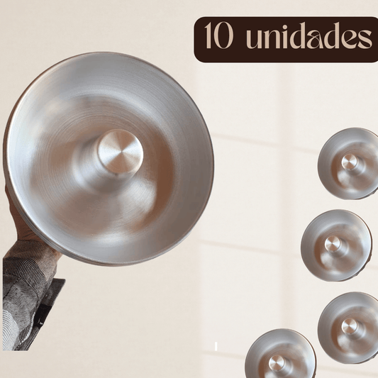 Pack 10 Molde Queque Flanera Aluminio Rosca