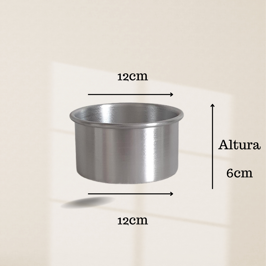Molde Bizcocho torta redondo Aluminio Altura 8cm