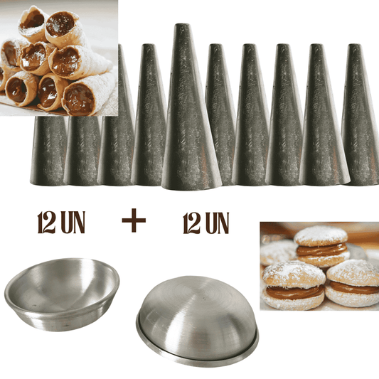 PACK Moldes Cachitos mas Empolvados dulces chilenos aluminio docena