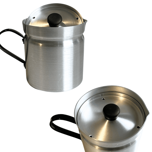 Jarro con tapa de aluminio lechero