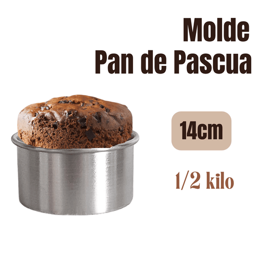 Pan de pascua 1/2 kilo Molde Aluminio 14cm