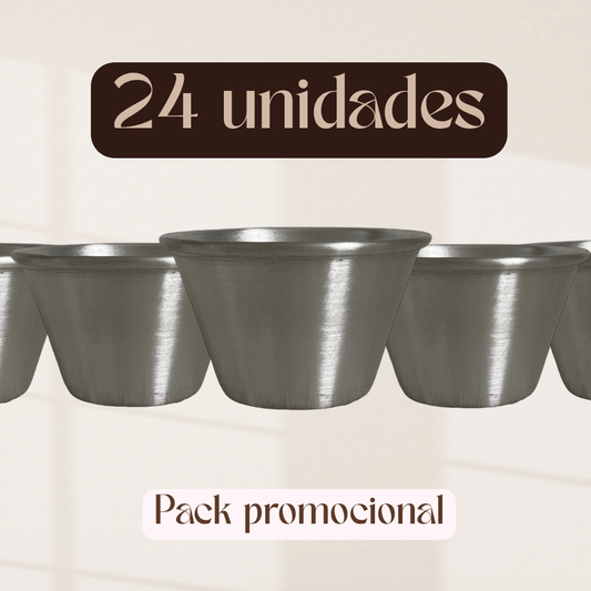 Pack 24 unidades Queque individual bajo aluminio quequito