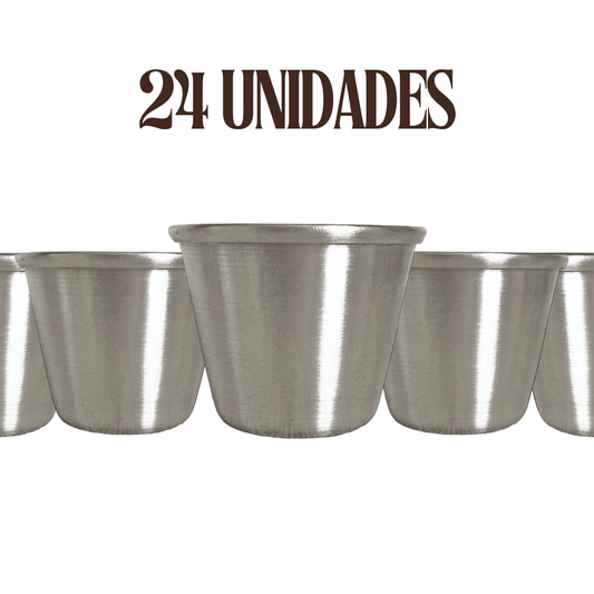 Pack 24 unidades Queque individual alto aluminio quequito muffins