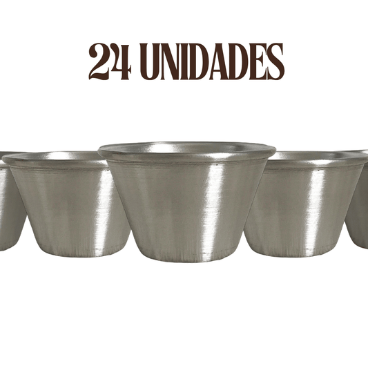 Pack 24 unidades Queque individual bajo aluminio quequito
