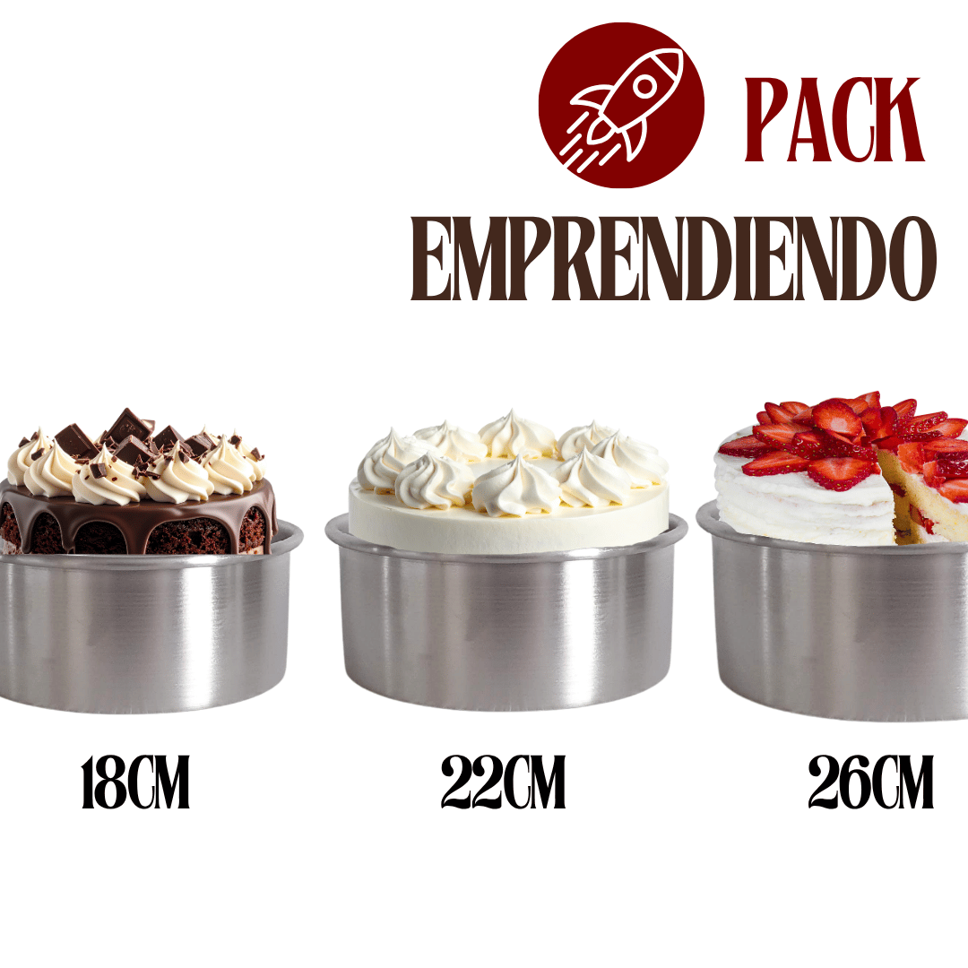 SET emprendiendo reposteria moldes torta bizcocho aluminio emprendedor